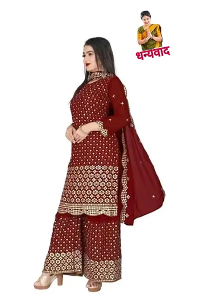 Stylish Shantoon Dress Material with Dupatta For Women