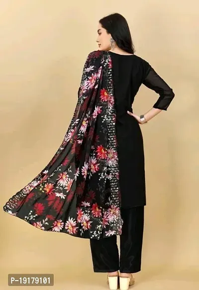 Stylish Women Georgette Dress Material with Dupatta-thumb3