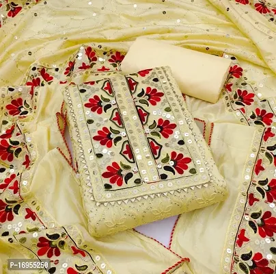 Stylish Cotton Blend Dress Material with Dupatta For Women