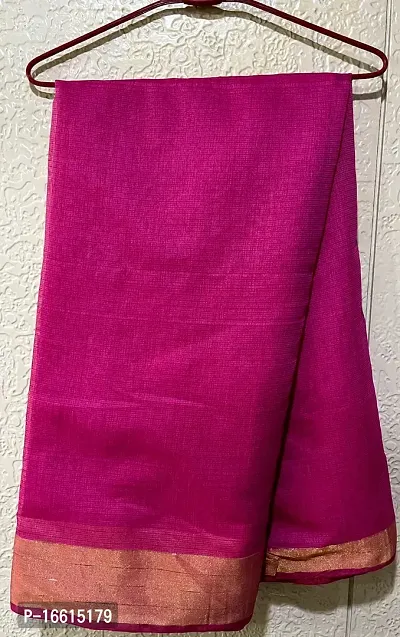 Stylish Pink Saree with Blouse piece For Women