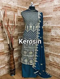 Stylish Women Georgette Dress Material with Dupatta-thumb1