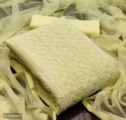 Stylish Cotton Slub Dress Material with Dupatta For Women