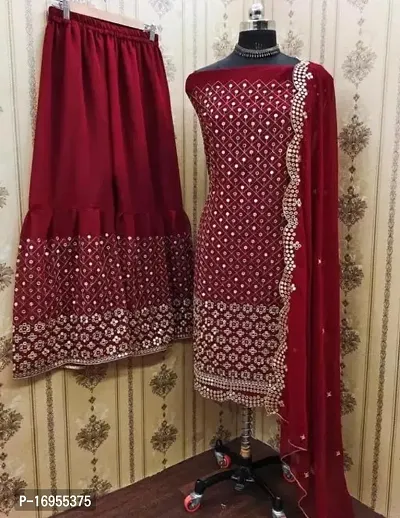 Stylish Shantoon Dress Material with Dupatta For Women