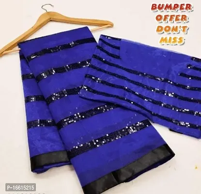 Stylish Blue Saree with Blouse piece For Women