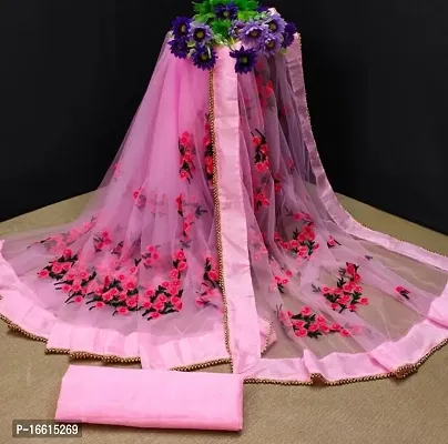 Stylish Pink Silk Blend Sarees For Women-thumb0