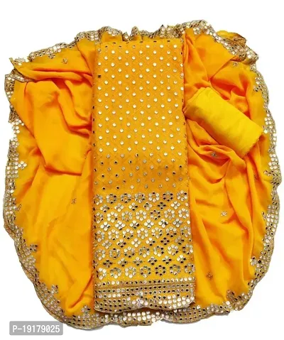 Stylish Women Georgette Dress Material with Dupatta-thumb3