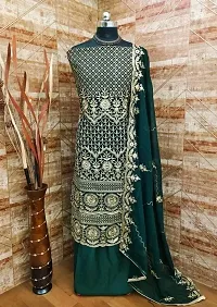 Stylish Women Georgette Dress Material with Dupatta-thumb3