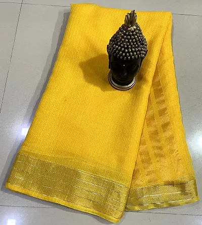 Hot Selling Cotton Blend Saree with Blouse piece
