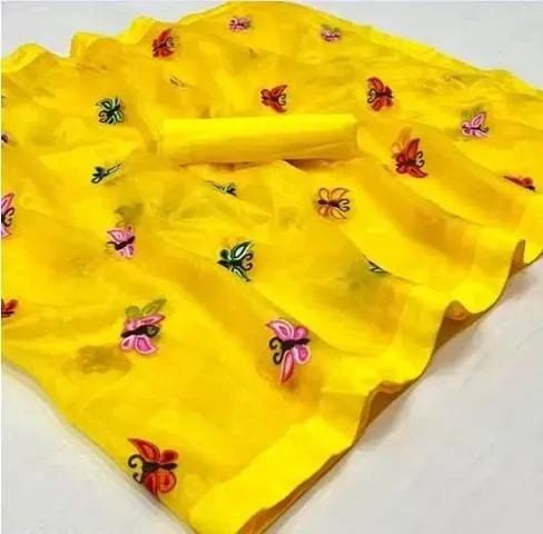 Trending Silk Blend Saree with Blouse piece