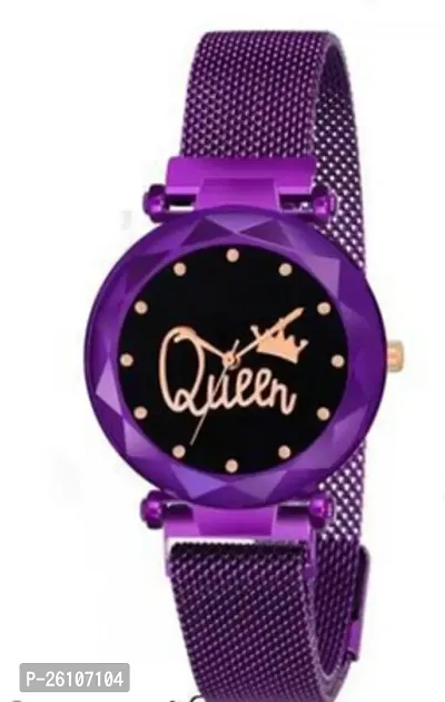 Stylish Purple Metal Analog Watches For Women Pack of 1-thumb0