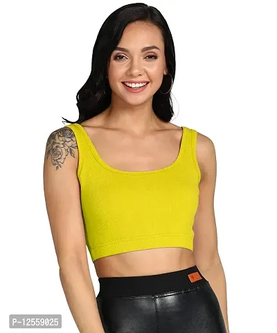 Trendy Tank Top Stylish Crop Top Short Top Sleeveless Top for Women  Girls-thumb0