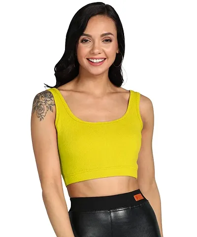 Trendy Tank Top Stylish Crop Top Short Top Sleeveless Top for Women Girls