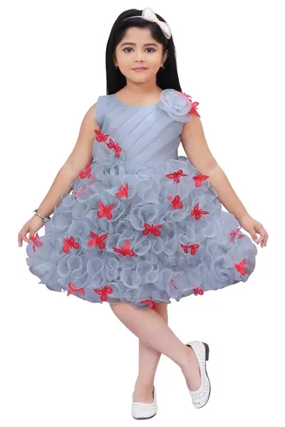APNA ANDAAZ  Baby Girls Midi/Knee Length Casual Dress  (Multicolor, Sleeveless)