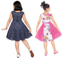 Girls Midi/Knee Length Casual Dress  (Multicolor, Sleeveless)-thumb2