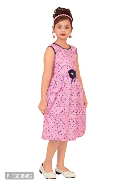 Fabulous Blue Cotton Checked A-Line Dress For Girls-thumb2