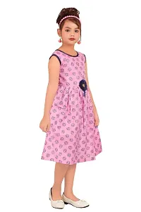Fabulous Blue Cotton Checked A-Line Dress For Girls-thumb3
