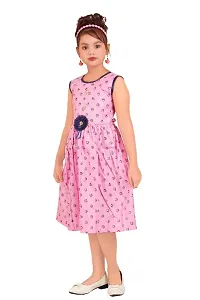 Fabulous Blue Cotton Checked A-Line Dress For Girls-thumb3