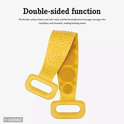 Double Side Silicone Back Scrubber Bath Brush Belt Washer-thumb3