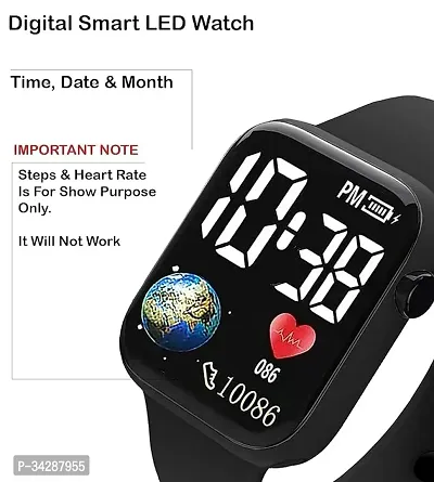 Ultra Digital Dial Waterproof Smart Design LED Display Watch For Kids-thumb2