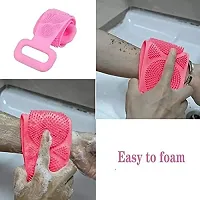 Double Side Silicone Back Scrubber Bath Brush Belt Washer-thumb3