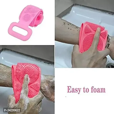 Double Side Silicone Back Scrubber Bath Brush Belt Washer-thumb4