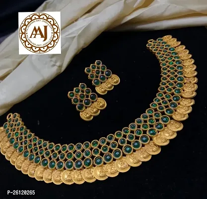 Stylish Brass Artificial Stones Jewellery Set For Women-thumb0