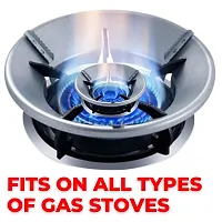 Heavy Silver Manual Gas Stove Stand Gas Saver Burner Stand (Silver)-thumb3