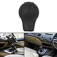 OPZET INDIA Anti-Scratch Universal Fit Silicon Gear Knob Protective Bump Shift Knob Cover (Black)-thumb1