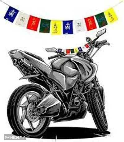 OPZET INDIA Tibetan Buddhist Prayer Flags for Motorbike/Bike and Cycle-thumb0