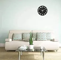 SRS Trends Wooden Wall Clock for Home Living Room Bedroom and Office ( Round 30 x 30 cm) (Finger dial Design)-thumb1