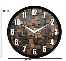 SRS Trends Plastic Designer Analogue Wall Clock (Brown, 25.4 X 25.4 cm)-thumb2