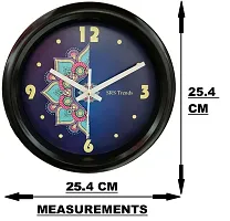 SRS Trends Plastic Round Fancy Design Wall Clock for Home, Living Room, Bedroom and Office ( Multicolour, 25.4 X 25.4 CM) with Glass-thumb3