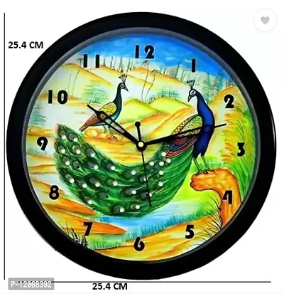 SRS Trends Plastic Wall Clock for Home Living Room Bedroom and Office ( Round 25.4 X 25.4 cm) (Unique Design)-thumb3