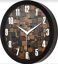 SRS Trends Plastic Designer Analogue Wall Clock (Brown, 25.4 X 25.4 cm)-thumb1