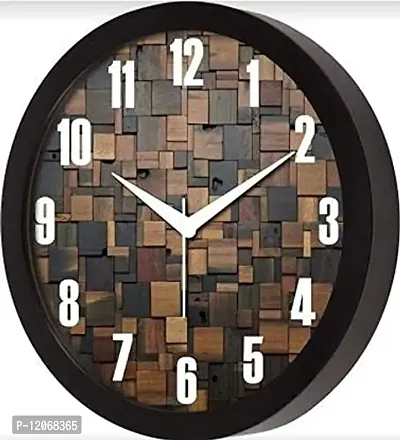 SRS Trends Plastic Designer Analogue Wall Clock (Brown, 25.4 X 25.4 cm)-thumb2