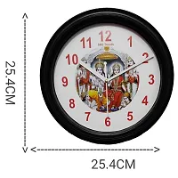 SRS Trends Plastic Round RAM DARBAR Design Wall Clock for Home, Living Room, Bedroom and Office ( Multicolour, 25.4 X 25.4 cm) with Glass-thumb2