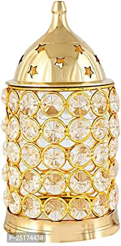 Classic Decorative Crystal Brass Akhand Deep ,17-thumb0