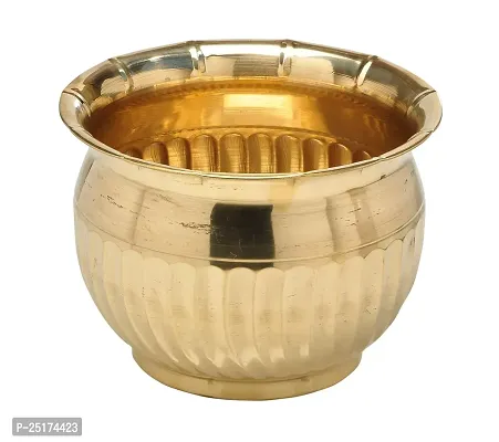 Classic Decorative Round Brass Planter ,Diameter 6 Inch X Height 4.5 Home Decor