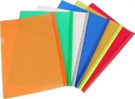 Plastic File Folder Document Sliding Bar Covers, A4 Size, Pack of 10-thumb1