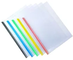 Plastic File Folder Document Sliding Bar Covers, A4 Size, Pack of 15-thumb3