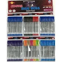 Multicolored Transparent Ball Pen For Writing PACK OF 10-thumb1
