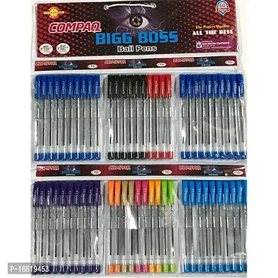 Multicolored Transparent Ball Pen For Writing PACK OF 40-thumb2