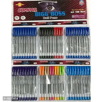 Multicolored Transparent Ball Pen For Writing PACK OF 60-thumb2