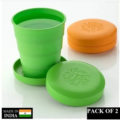 PORTABLE TRAVELLING CUP/TUMBLER WITH LID - pack of 2