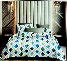 Stylish Cotton Printed Bedsheet with Pillow Covers-thumb1