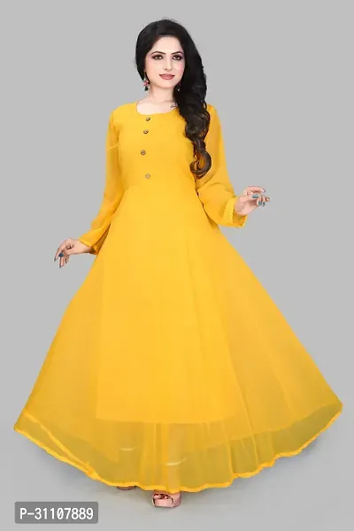 Fancy Georgette Ethnic Gown For Women