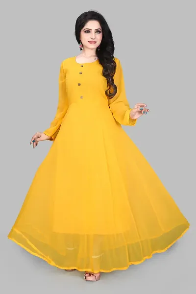 Fancy Georgette Ethnic Gown For Women