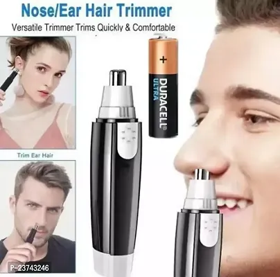 Painless Ear And Nose Hair Trimmer, Electric Nose Hair Shaver, Portable Facial Hair Clippers For Men And Women, Battery-Operated Nose Hair Remover