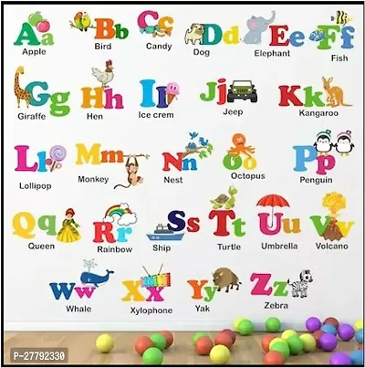 Alphabet  ABCD  Wall stickers (Pack of 1) for kids