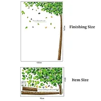 Decorative Green Leaves Tree Wall Stickers/pvc vinyl (pack of-1)-thumb2